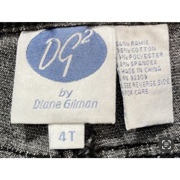 NEW DG2 Diane Gilman Denim Jeans Size 4 Tall Black Stretch Straight Leg NWT - Picture 6 of 7